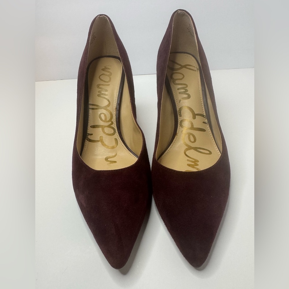 Sam Edelman Burgundy Suede Pointed Toe Pumps Women's Size 9M